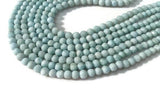 Larimar Round 5MM Beads 4A Quality, Natural Larimar ,Top Quality Length 40 cm - Larimar Beads , origin Dominican Republic