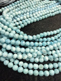 Larimar Round 5-5.5 mm size, AAAA top quality Genuine Larimar Beads- Length 40cm-