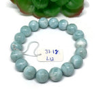 Larimar Bracelet 11M size Code# L12 Natural Super Quality Origin Dominican Republic Larimar Round bracelet Length 7.5 Inch Strech Cord .