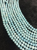 Larimar Round 5-5.5 mm size, AAAA top quality Genuine Larimar Beads- Length 40cm-