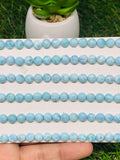 Larimar Cabochon • 6 mm Size • Pack of 4 Pcs • Natural Larimar Round Cabochon • Larimar Cabs • Origin Dominican Republic