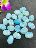 Larimar Cabochon • 13X18 mm Size • Pack of 1 Pcs • Natural Larimar Oval Cabochon • Larimar Cabs • Origin Dominican Republic