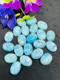 Larimar Cabochon • 13X18 mm Size • Pack of 1 Pcs • Natural Larimar Oval Cabochon • Larimar Cabs • Origin Dominican Republic