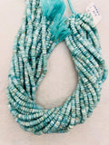 Larimar faceted 5-5.5mm Heishi , Length 16 Inch Larimar Good Quality beads - Larimar Heishi/tyre faceted Beads.