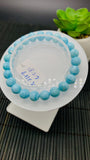 Larimar Bracelet 8 mm size Code#E20 • AAAA Quality • Natural Larimar Round Bracelet- Length 7.50 Inch