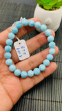 Larimar Bracelet 8 mm size Code#E27 • AAAA Quality • Natural Larimar Round Bracelet- Length 7.50 Inch