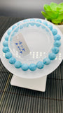 Larimar Bracelet 8 mm size Code#E28 • AAAA Quality • Natural Larimar Round Bracelet- Length 7.50 Inch