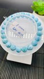 Larimar Bracelet 8.50 mm size Code#E29 • AAAA Quality • Natural Larimar Round Bracelet- Length 7.50 Inch