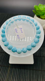 Larimar Bracelet 8 mm size Code#E27 • AAAA Quality • Natural Larimar Round Bracelet- Length 7.50 Inch