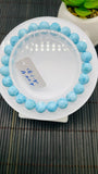 Larimar Bracelet 8 mm size Code#E28 • AAAA Quality • Natural Larimar Round Bracelet- Length 7.50 Inch