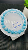Larimar Bracelet 8.50 mm size Code#E32 • AAAA Quality • Natural Larimar Round Bracelet- Length 7.50 Inch