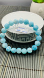Larimar Bracelet 10.50 mm size Code#E43 • AAAA Quality • Natural Larimar Round Bracelet- Length 7.50 Inch