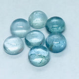 11MM Aquamarine Round Cabs- Aquamarine cabochon Pack of 2 Pcs Good Quality cabs- Blue Aquamarine