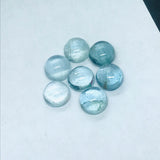 11MM Aquamarine Round Cabs- Aquamarine cabochon Pack of 2 Pcs Good Quality cabs- Blue Aquamarine