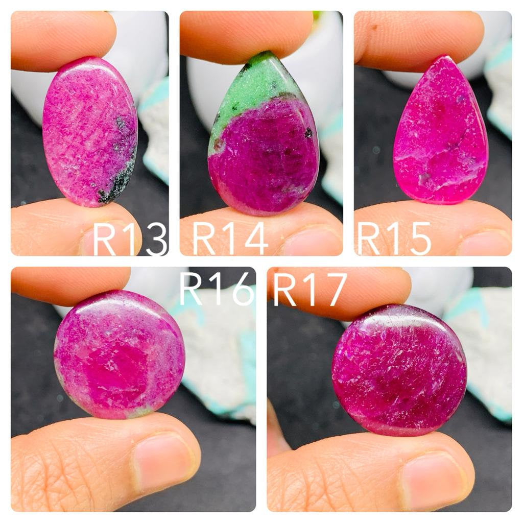 Ruby Zoisite Cabochon Code R13 to R17 AAA Quality Origin