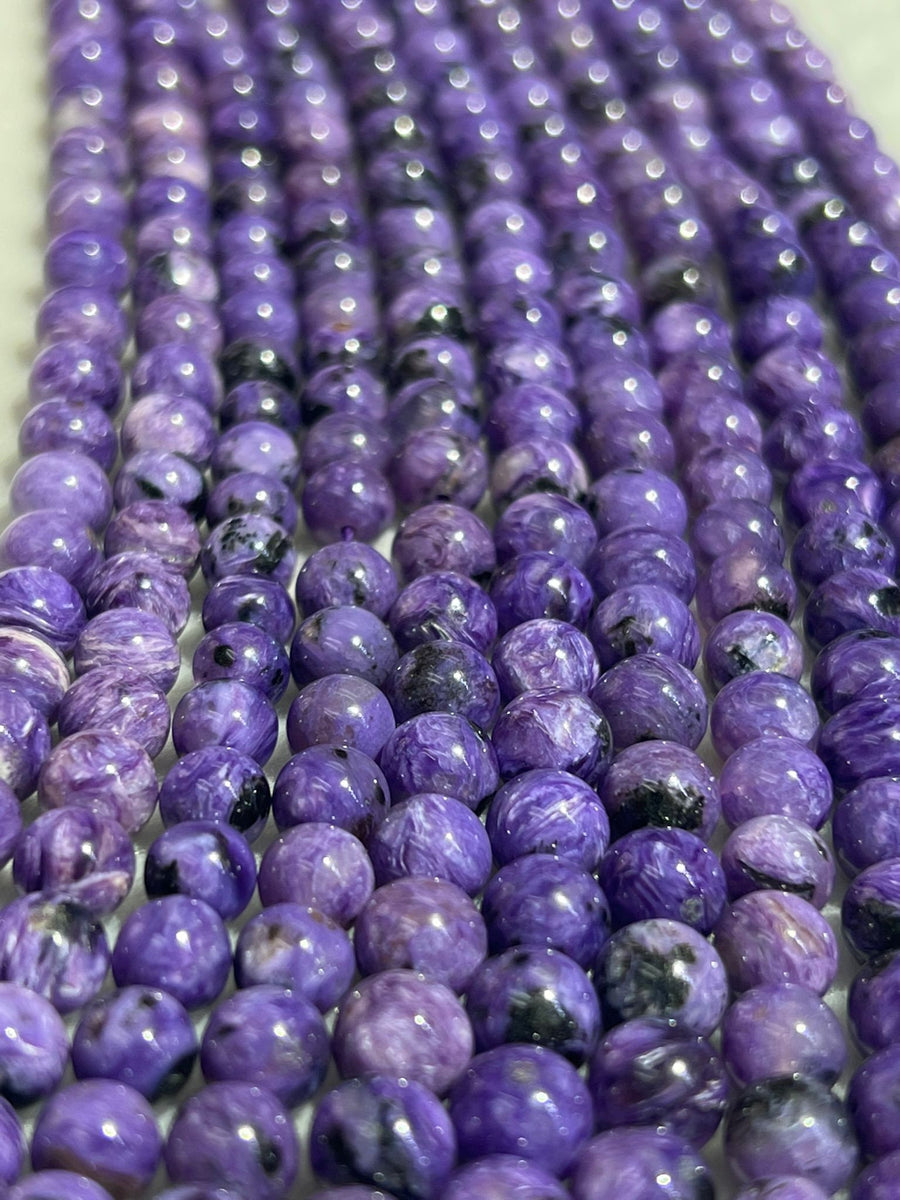 Royal Purple 2024 Charoite Beads Drum Shaped 12X7.5Mm 16