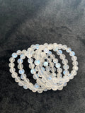 Moonstone Bracelets, size 9-10 mm , stretch elastic bracelet in 7.5” length