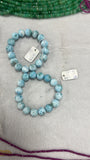 Reserved for Lisa 2 bracelets of 12 mm Larimar, genuine Larimar B10 code and other.