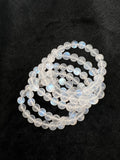 Moonstone Bracelets, size 9-10 mm , stretch elastic bracelet in 7.5” length