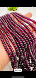 Garnet faceted Roundel Beads 4- 8 mm size 16 Inch Length AAA Qualit - Top Quality Beads- Garnet faceted Rondelle Beads