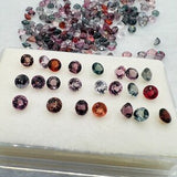 Spinel faceted loose stone • Size 4mm, pack of 6 pc, Mix color, Natural spinel.