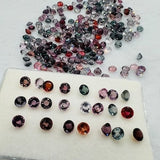 Spinel faceted loose stone • Size 4mm, pack of 6 pc, Mix color, Natural spinel.