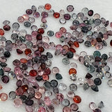 Spinel faceted loose stone • Size 4mm, pack of 6 pc, Mix color, Natural spinel.