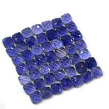 Iolite Faceted cushion cabs 6mm Size- AAAA Quality - Very Good Color- Pack of 2 Pc - Iolite Cushion Cut - Iolite Square Cut Cabs