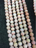 8mm Natural Pink Opal Smooth Round Beads, Top Quality , perfect Round beads