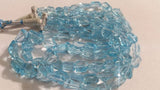 Blue Topaz Faceted Nugget shape, good quality nugget,  Approx 8x10 ,length 16". topaz faceted irregular shape.