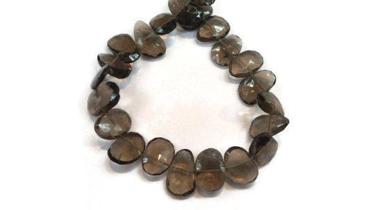 Smoky Faceted Fancy shape , 8 Inch Strand, Size Approx 8x12MM