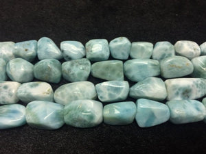 Larimar Nugget beads Size 12x16 to 12x18 mm, Length 40 cm Larimar Good Quality beads - Larimar Tumble Beads