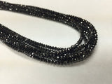 Black Diamond Necklace with 14K gold Clasp , length 16" , Black diamond length 15 Inch and 1 inch gold clasp