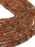 Sunstone Round Beads, 4 - 4.5mm size, 14" Strand, AA Quality