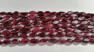 Garnet faceted Markis 5x9MM , Length of strand 15" Natural Indian Garnet beads , red garnet faceted shape , gemstone faceted beads