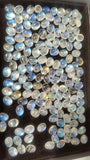 7X9MM Oval Rainbow Moonstone Smooth Cabs, Pack of 6 Pc. Good Quality Cabochons Code AAA50