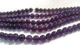 8MM Amethyst Round Beads , Length 40cm, Natural Amethyst Round .Good Quality