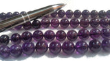 8MM Amethyst Round Beads , Length 40cm, Natural Amethyst Round .Good Quality