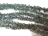 Half strand Green Sapphire faceted Drop Beads 3X5MM ,Natural sapphire small drop shape, Top Quality precious stone beads .length 8 Inch