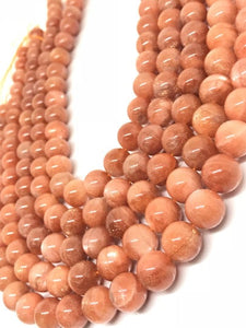 Sunstone 8MM, Sunstone Round Beads AAA Quality 15.5" Strand, Top Grade sunstone Round shape. natural sunstone