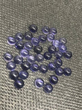 8MM Iolite smooth round cabs, natural gemstone cabochon . loose stone cabs (pack of 2 Pc ) AAA Quality