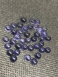 4MM Iolite smooth round cabs, natural gemstone cabochon . loose stone cabs (pack of 8 Pc )