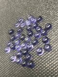 4MM Iolite smooth round cabs, natural gemstone cabochon . loose stone cabs (pack of 8 Pc )