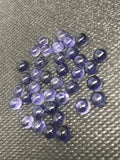 8MM Iolite smooth round cabs, natural gemstone cabochon . loose stone cabs (pack of 2 Pc ) AAA Quality