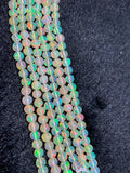 Ethiopian Opal Round 4-6M Beads,16 Inches Strand,Superb Quality,Natural Ethiopian Opal round beads , code #3 Precious gemstone, lots of fire