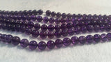 7MM Amethyst Round Beads , Length 40cm, Natural Amethyst Round .Good Quality