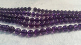 8MM Amethyst Round Beads , Length 40cm, Natural Amethyst Round .AAA Quality origin Africa