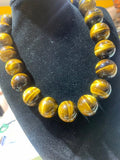 20mm Tiger Eye Round Beads 40 cm Length Good quality and Natural Tiger Eye - AAA Quality