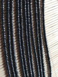 3MM Hematite Faceted Rondelles, AAA Quality, length 40 Cm . Natural Hematite beads