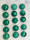 6MM Malachite Smooth Round Cabs, Top Quality Cabochon Pack of 6 Pc . Gemstone cabs